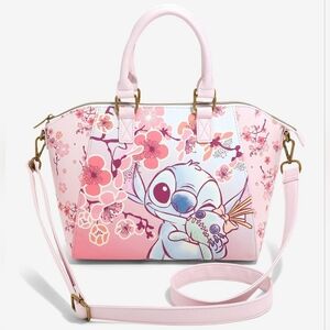 Loungefly Disney Stitch Cherry Blossoms Satchel Bag